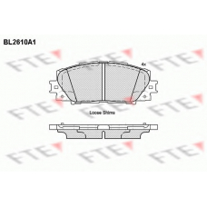 BL2610A1 FTE Комплект тормозных колодок, дисковый тормоз