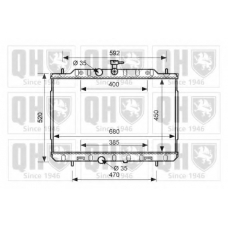 QER1600 QUINTON HAZELL Радиатор, охлаждение двигателя