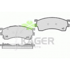 35-0570 KAGER Комплект тормозных колодок, дисковый тормоз