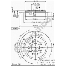 08.5288.10 BREMBO Тормозной диск