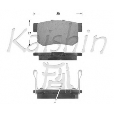 FK5066 KAISHIN Комплект тормозных колодок, дисковый тормоз