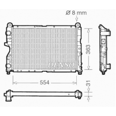 DRM09130 DENSO Радиатор, охлаждение двигателя