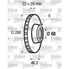 186582 VALEO Тормозной диск