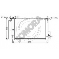 318240 SOMORA Радиатор, охлаждение двигателя