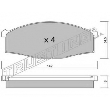 513.0 TRUSTING Комплект тормозных колодок, дисковый тормоз