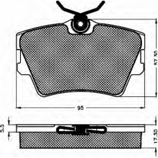 10516 BSF Комплект тормозных колодок, дисковый тормоз