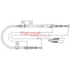 17.0596 METZGER Трос, стояночная тормозная система
