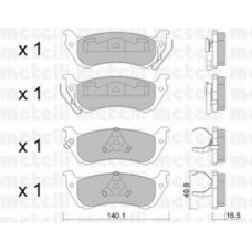 22-0570-0 METELLI Комплект тормозных колодок, дисковый тормоз