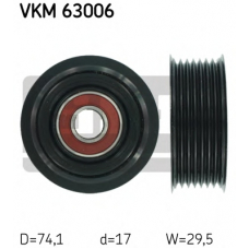 VKM 63006 SKF Паразитный / ведущий ролик, поликлиновой ремень