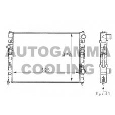 101075 AUTOGAMMA Радиатор, охлаждение двигателя