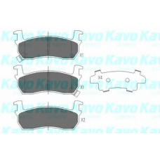 KBP-6530 KAVO PARTS Комплект тормозных колодок, дисковый тормоз