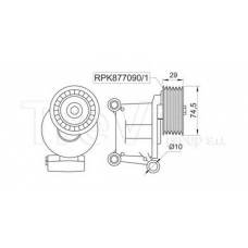 RPK801117/1 RPK Натяжной ролик, поликлиновой  ремень