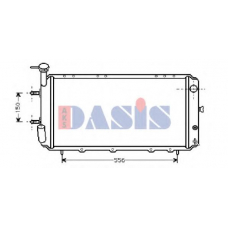 350110N AKS DASIS Радиатор, охлаждение двигателя