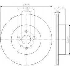 8DD 355 114-811 HELLA PAGID Тормозной диск