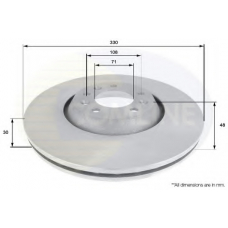 ADC1552V COMLINE Тормозной диск