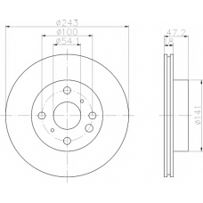 8DD 355 102-181 HELLA PAGID Тормозной диск