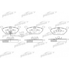 PBP1398 PATRON Комплект тормозных колодок, дисковый тормоз