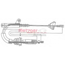 10.817 METZGER Трос, стояночная тормозная система