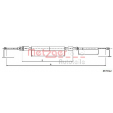 10.4522B METZGER Трос, стояночная тормозная система