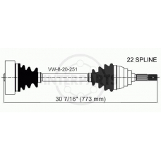VW-8-20-251 InterParts Приводной вал