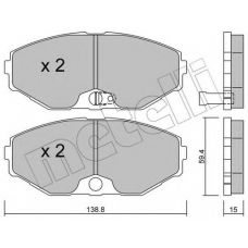 22-0405-0 METELLI Комплект тормозных колодок, дисковый тормоз