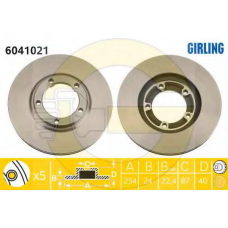 6041021 GIRLING Тормозной диск