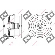 BR1099 DJ PARTS Тормозной барабан