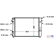 8MK 376 704-541 HELLA Радиатор, охлаждение двигателя