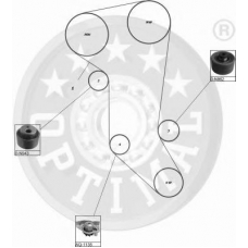 SK-1082 OPTIMAL Комплект ремня грм