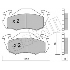 22-0412-0 METELLI Комплект тормозных колодок, дисковый тормоз