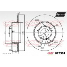 873591.0000 MAXTECH Тормозной диск