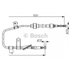 1 987 477 788 BOSCH Трос, стояночная тормозная система