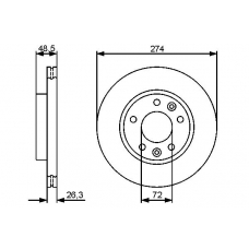 0 986 479 444 BOSCH Тормозной диск