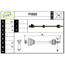 FI505 SERA Приводной вал