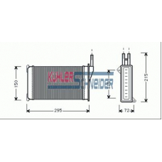 1890601 KUHLER SCHNEIDER Теплообменник, отопление салона