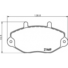 8DB 355 006-401 HELLA Комплект тормозных колодок, дисковый тормоз