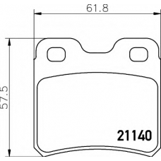8DB 355 007-451 HELLA Комплект тормозных колодок, дисковый тормоз