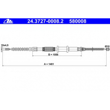 24.3727-0008.2 ATE Трос, стояночная тормозная система