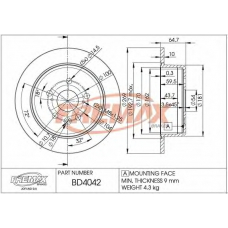 BD-4042 FREMAX Тормозной диск