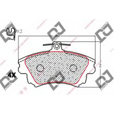 BP1903 DJ PARTS Комплект тормозных колодок, дисковый тормоз