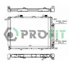 PR 3563A1 PROFIT Радиатор, охлаждение двигателя