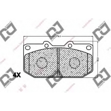 BP1489 DJ PARTS Комплект тормозных колодок, дисковый тормоз