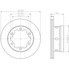 8DD 355 105-811 HELLA Тормозной диск