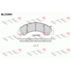 BL2228A1 FTE Комплект тормозных колодок, дисковый тормоз