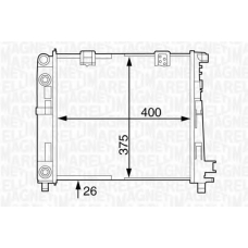 350213125600 MAGNETI MARELLI Радиатор, охлаждение двигателя