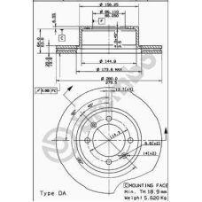 09.5034.20 BREMBO Тормозной диск