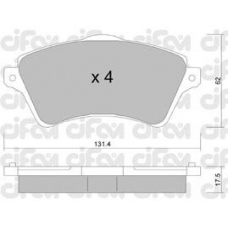 822-349-0 CIFAM Комплект тормозных колодок, дисковый тормоз