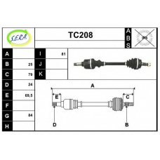 TC208 SERA Приводной вал