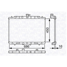 350213135700 MAGNETI MARELLI Радиатор, охлаждение двигателя