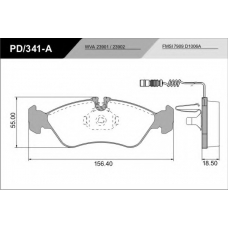 PD/341-A_CV Advanced FRAS-LE Комплект тормозных колодок, дисковый тормоз